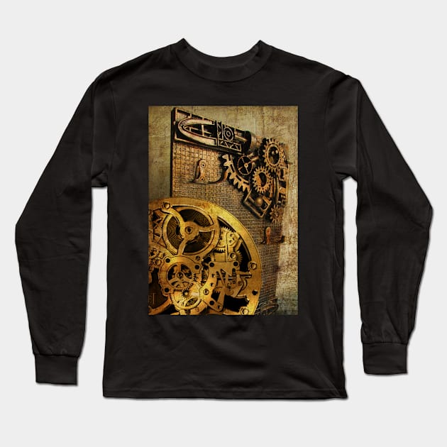 Steampunk. Mechanisms Long Sleeve T-Shirt by CatCoconut-Art